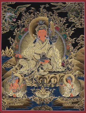 Guru Rinpoche Thangka | Padmasambhava Painting | Hand-Painted Tibetan Buddhism Arts